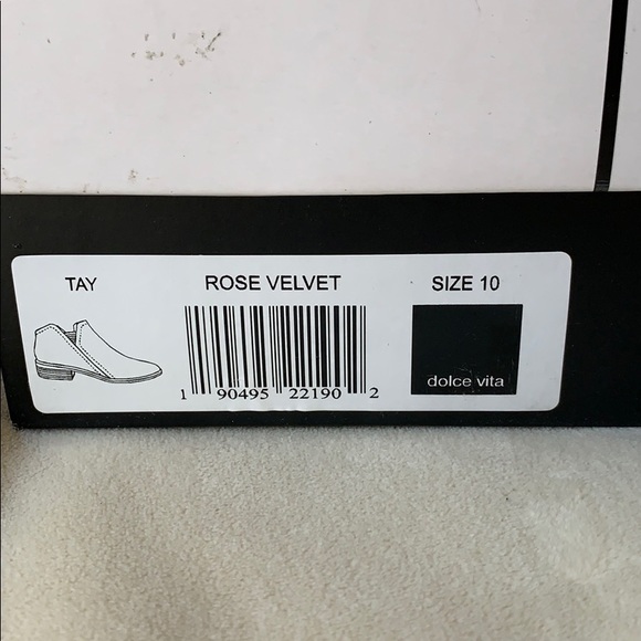 Dolce Vita rose velvet booties - Picture 2 of 8